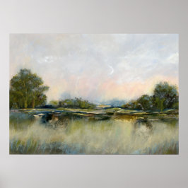  River Uitzicht Landschap Impressionistische Kunst Poster