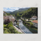 River uitzicht Lods, Doubs, Frankrijk Briefkaart (Voorkant)