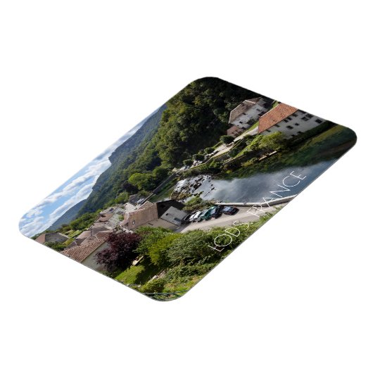 River uitzicht Lods, Doubs, Frankrijk Magneet (Linkerzijde)