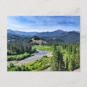 River Valley, Western-Amerika, Wyoming, Briefkaart