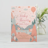 River Vista Baby shower Invitation Kaart (Staand voorkant)