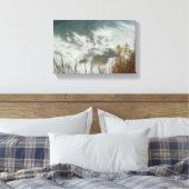 River Water Green Blue Valley Landschap Canvas Afdruk (Insitu (Slaapkamer))