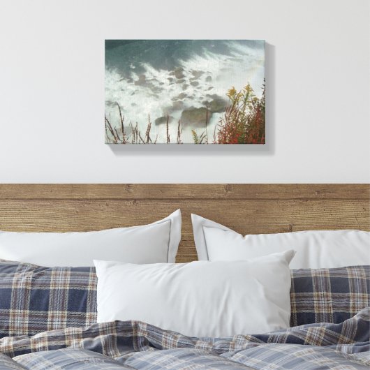 River Water Green Blue Valley Landschap Canvas Afdruk (Insitu (Slaapkamer))