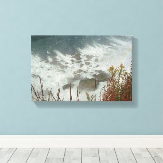 River Water Green Blue Valley Landschap Canvas Afdruk (Insitu (Houten vloer))