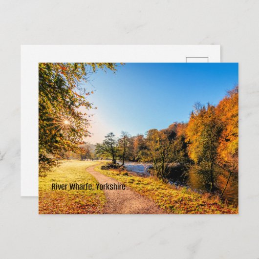 River Wharfe, Yorkshire Briefkaart (Voorkant / Achterkant)