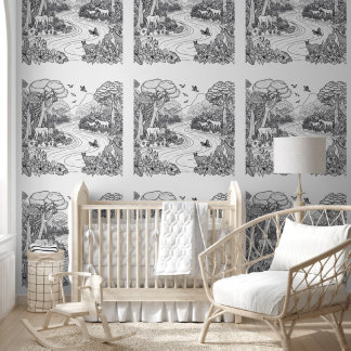 River Wildlife Kleuren Kinderen Behang