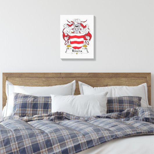 Rivera Family Crest Canvas Afdruk (Insitu (Slaapkamer))