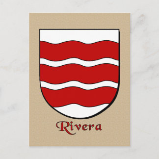 Rivera Family Heraldic Shield Briefkaart