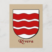Rivera Family Heraldic Shield Briefkaart (Voorkant)