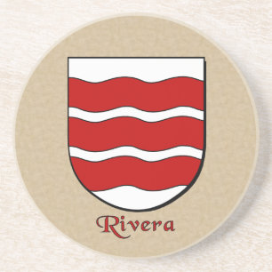 Rivera Heraldic Shield Zandsteen Onderzetter