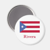 Rivera Puerto Ricaanse vlag Magneet (Voorkant / Achterkant)