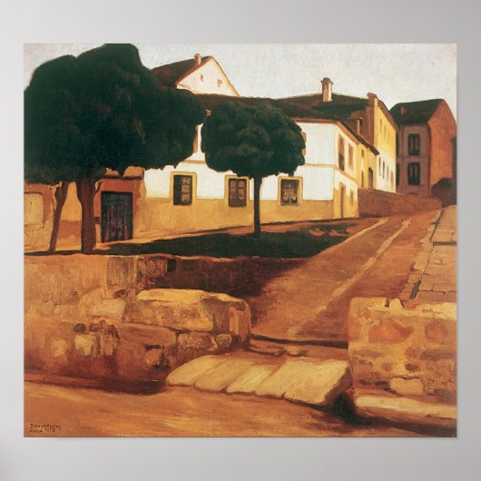 Rivera’s “Street in Avila” art poster (Voorkant)