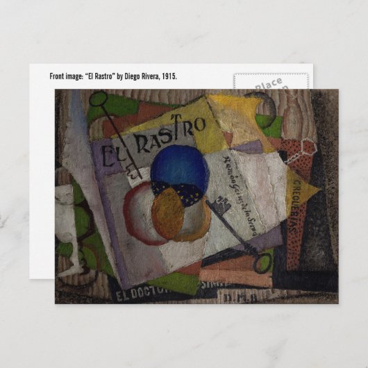 Rivera's briefkaart El Rastro (Voorkant / Achterkant)