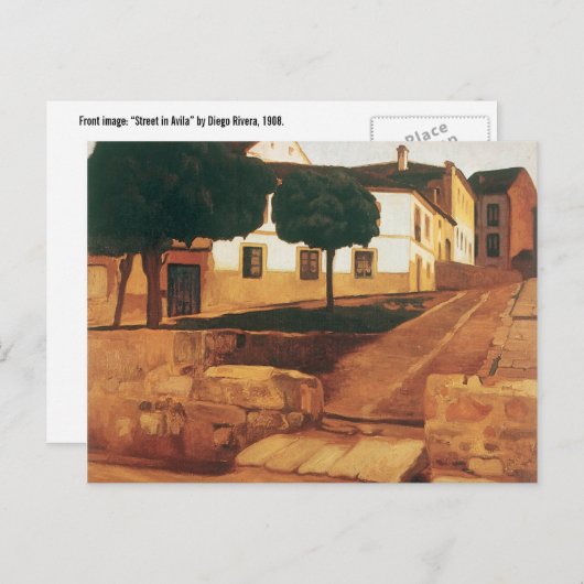 Rivera's briefkaart "Street in Avila" (Voorkant / Achterkant)