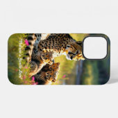 Riverbank Cheetah Encounter iPhone Hoesje (Achterkant horizontaal)