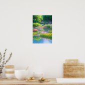 Riverbank Symfonie, kleurrijke omgeving Poster (Keuken)