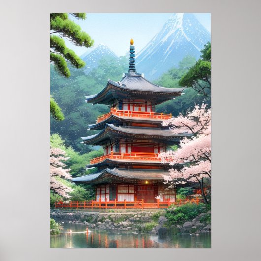 Riverbank Temple Poster (Voorkant)