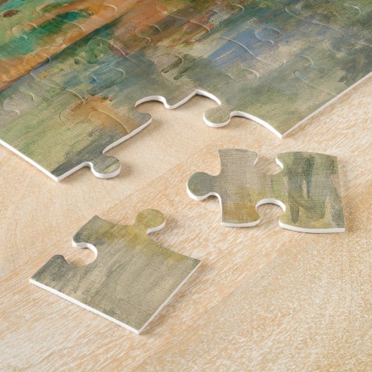 Riverbank van Paul Cezanne Puzzle Legpuzzel (Zijkant)