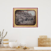 Riverbed mining scene... (40069) poster (Keuken)