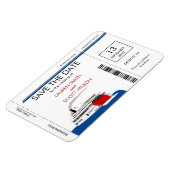 Riverboat Boarding Pass Bewaar de datum Magneten (Linkerzijde)