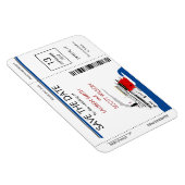 Riverboat Boarding Pass Bewaar de datum Magneten (Rechterzijde)