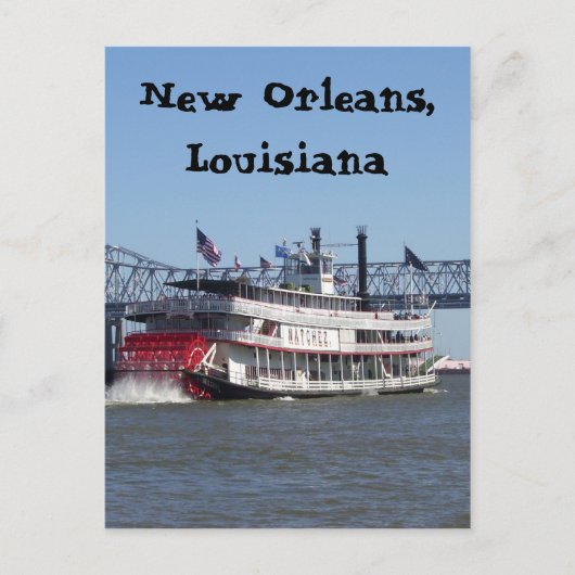 Riverboat in New Orleans Briefkaart (Voorkant)