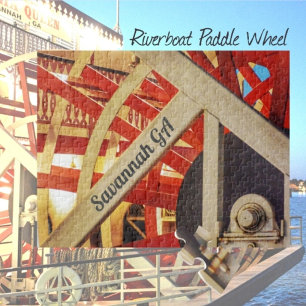Riverboat Paddle Wheel Savannah Georgia Foto Legpuzzel