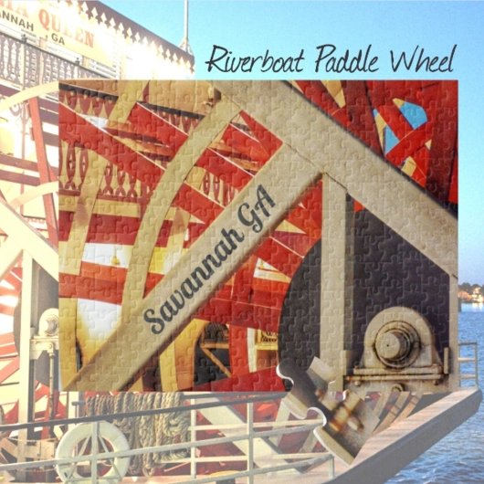 Riverboat Paddle Wheel Savannah Georgia Foto Legpuzzel