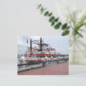 Riverboat Savannah Georgia Briefkaart (Staand voorkant)