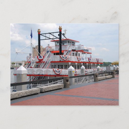 Riverboat Savannah Georgia Briefkaart (Voorkant)