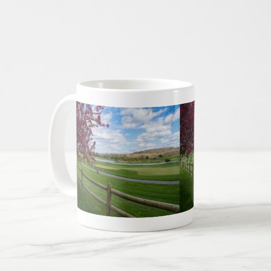 Rivercut in Spring Coffee Mok (Voorkant links)