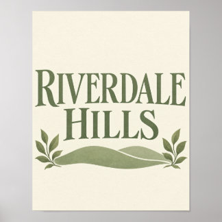 Riverdale Bronx NYC Heuvels Lettering Poster