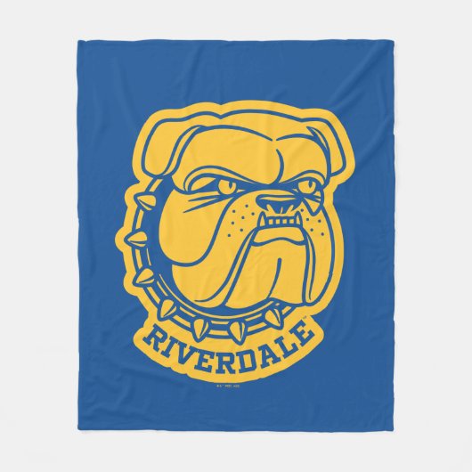 Riverdale Bulldog Head Fleece Deken (Voorkant)