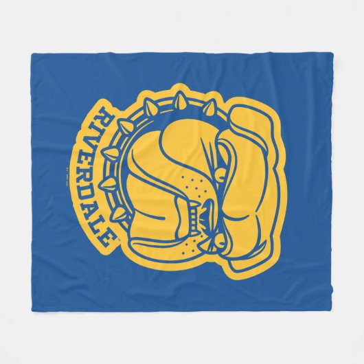 Riverdale Bulldog Head Fleece Deken (Voorkant (Horizontaal))