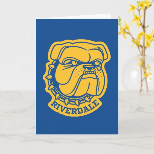 Riverdale Bulldog Head Kaart (Gele Bloem)