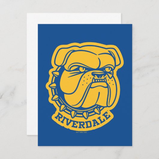 Riverdale Bulldog Head Notitiekaartje (Voorkant / Achterkant)