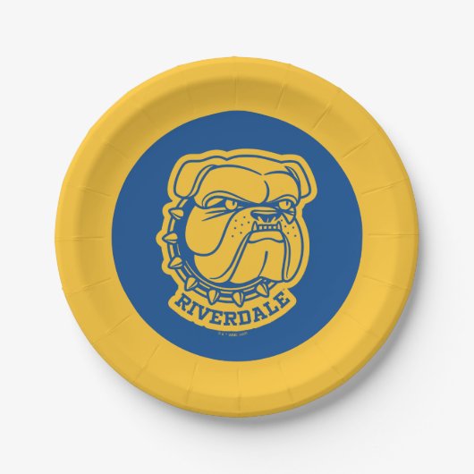 Riverdale Bulldog Head Papieren Bordje (Voorkant)