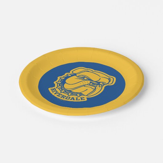 Riverdale Bulldog Head Papieren Bordje (Gekanteld)