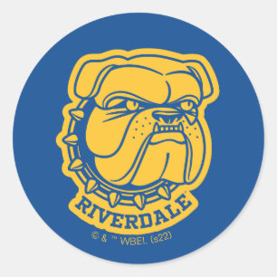 Riverdale Bulldog Head Ronde Sticker