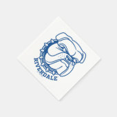 Riverdale Bulldog Head Servet (Hoek)