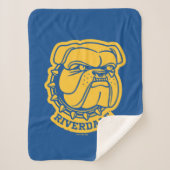 Riverdale Bulldog Head Sherpa Deken (Voorkant)