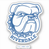 Riverdale Bulldog Head Sticker (Voorkant)