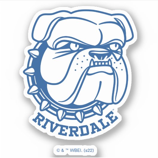 Riverdale Bulldog Head Sticker (Voorkant)