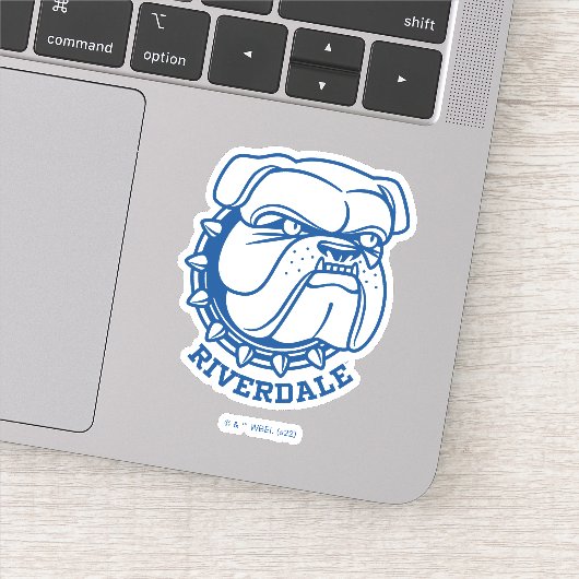 Riverdale Bulldog Head Sticker (Detail)