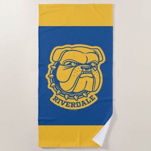 Riverdale Bulldog Head Strandlaken (Voorkant)