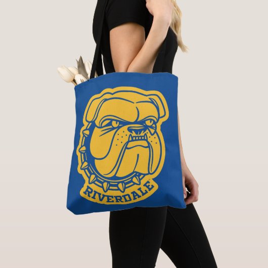 Riverdale Bulldog Head Tote Bag (Dichtbij)