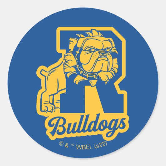 Riverdale Bulldogs Letterman Ronde Sticker (Voorkant)