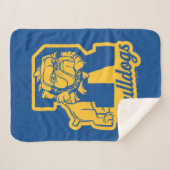 Riverdale Bulldogs Letterman Sherpa Deken (Voorkant (horizontaal))