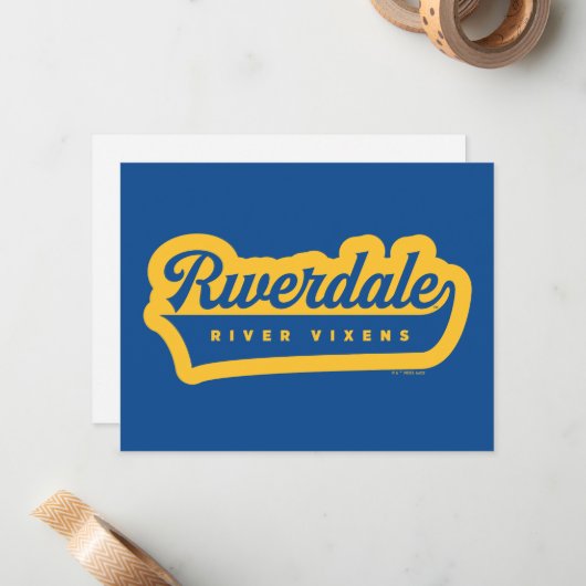 Riverdale de Vixens Logo Notitiekaartje (Voorkant / Achterkant in situ)
