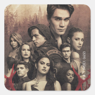 Riverdale Deer Skull Poster Vierkante Sticker